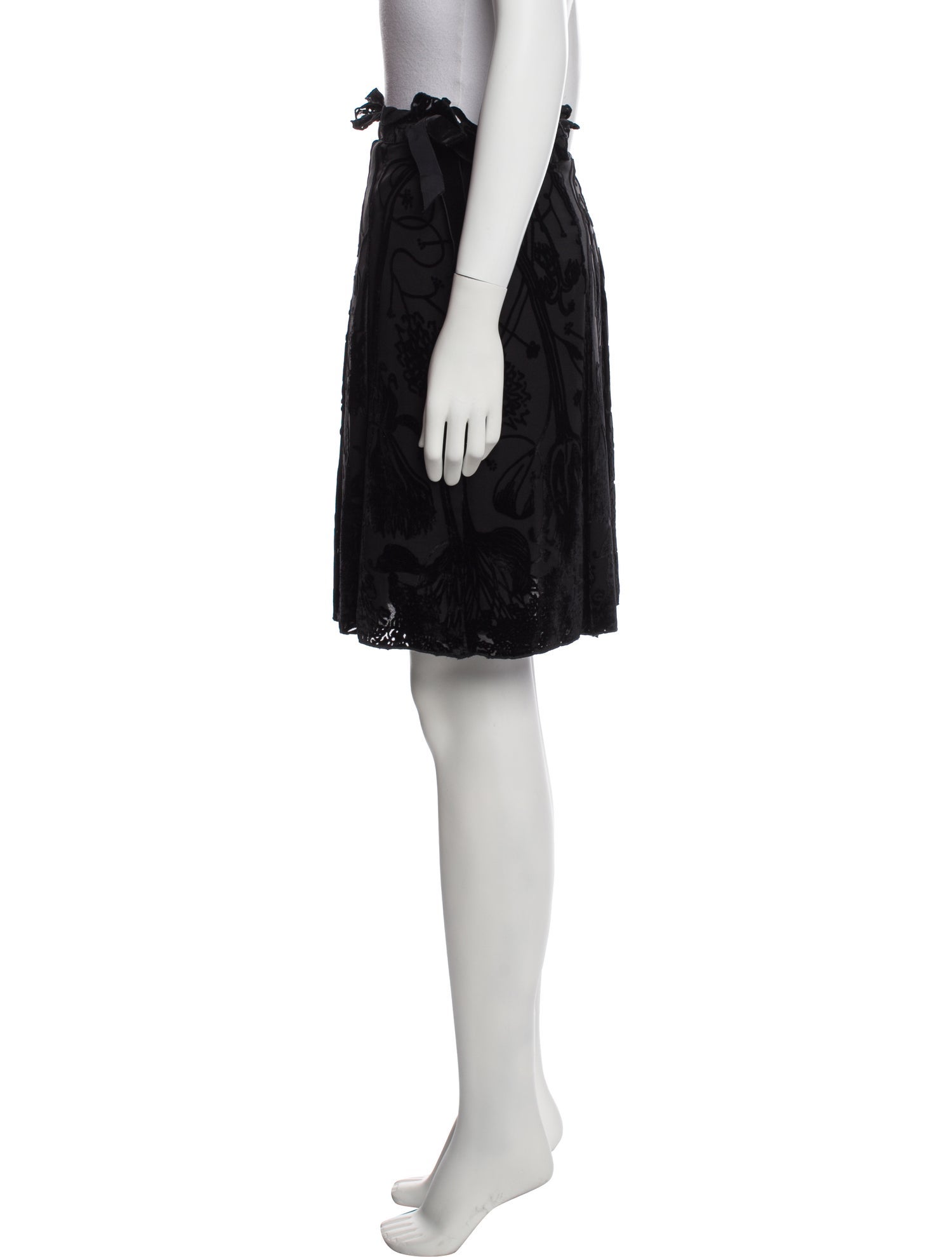 Anna Sui Bow Accents Knee-Length Skirt