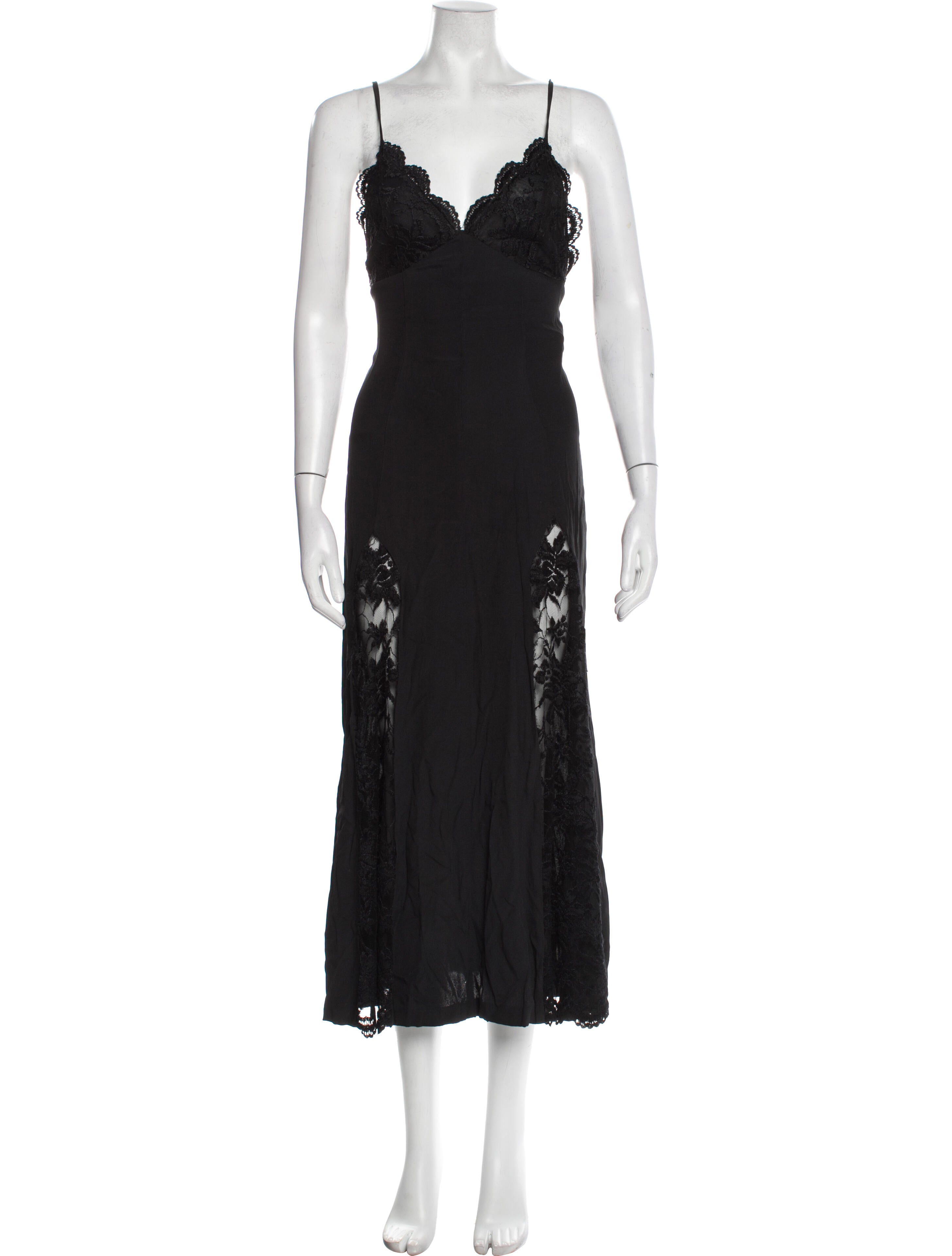 Anna Sui V-Neck Long Dress