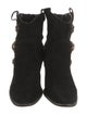 Anna Sui Suede Graphic Print Western Boots