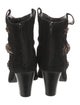 Anna Sui Suede Graphic Print Western Boots