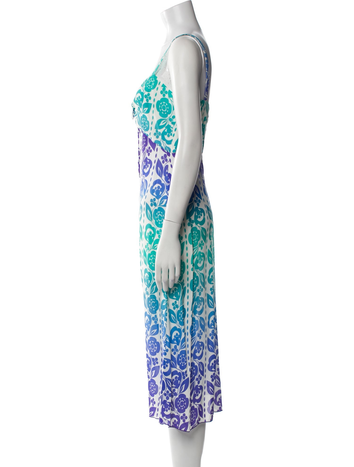 Anna Sui Floral Print Long Dress