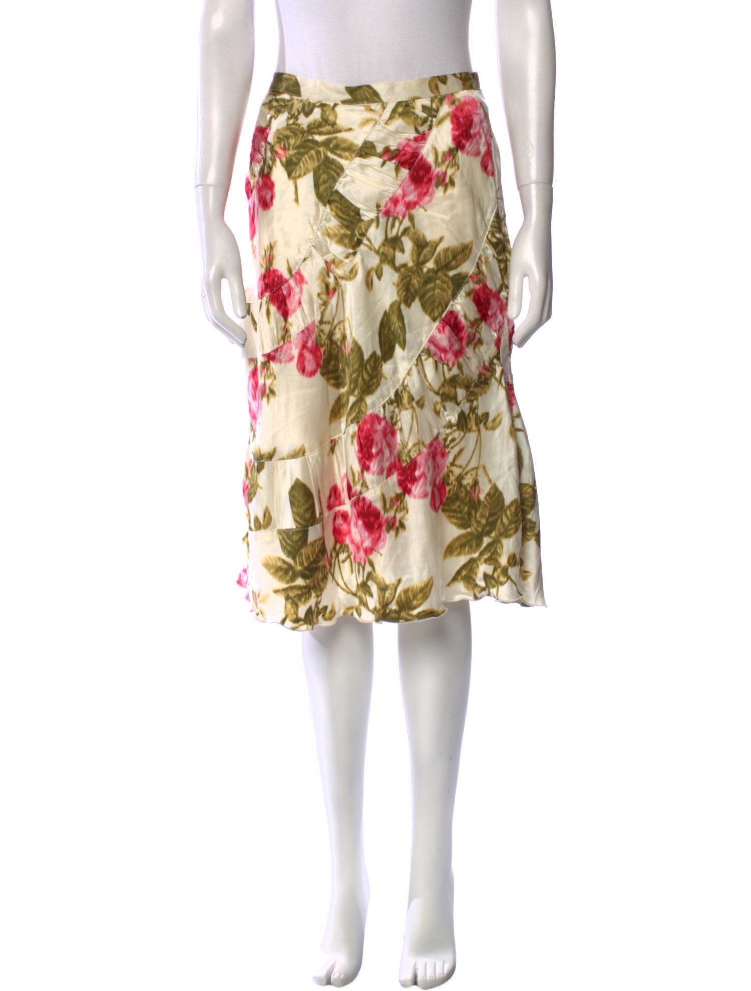 Anna Sui Floral Print Knee-Length Skirt