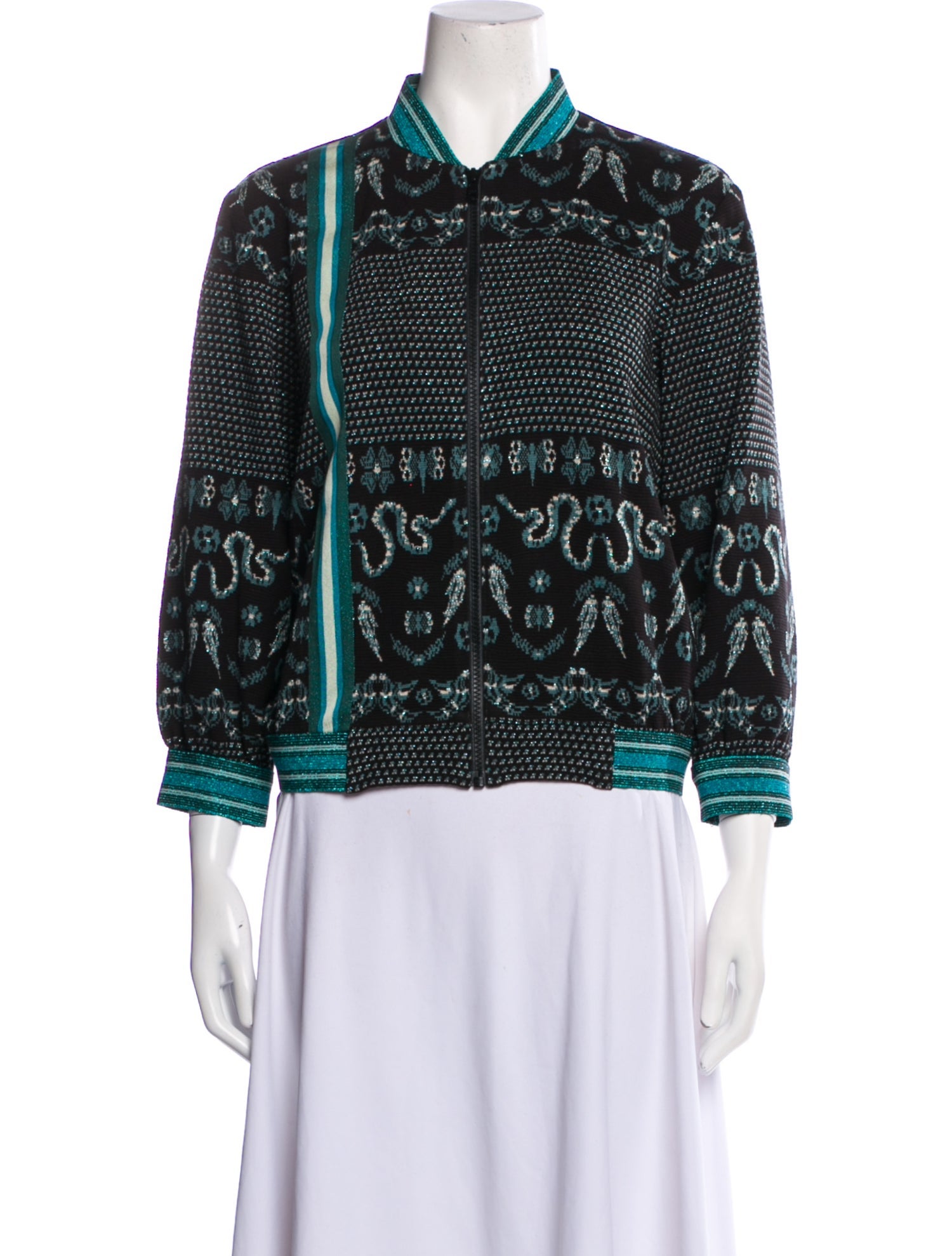 Anna Sui Printed Bomber Jacket