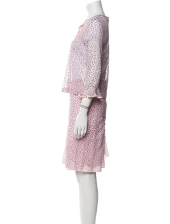 Anna Sui Mesh Floral Print Pant Set