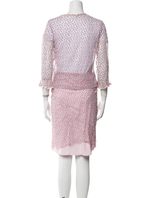 Anna Sui Mesh Floral Print Pant Set