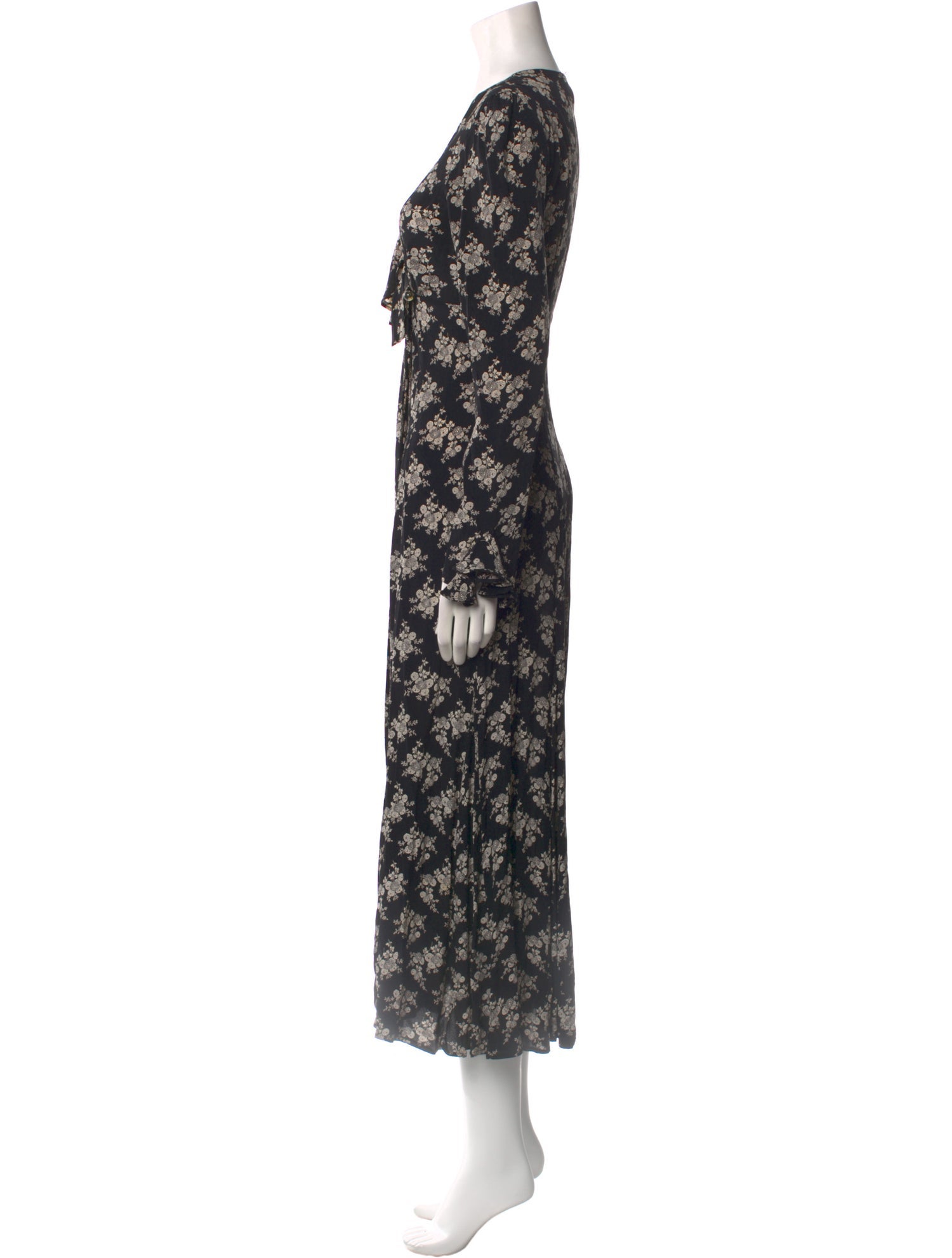 Anna Sui Floral Print Long Dress
