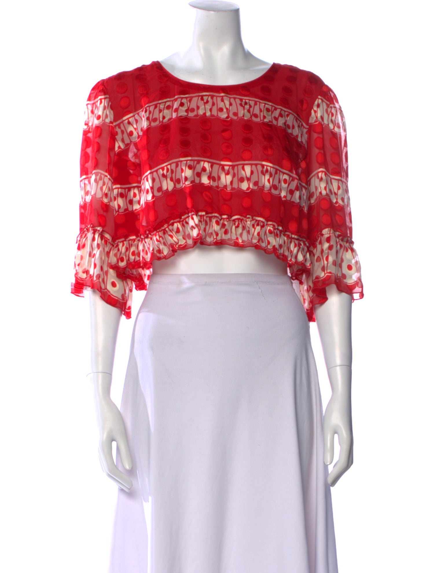 Anna Sui 2017 Silk Crop Top w/ Tags