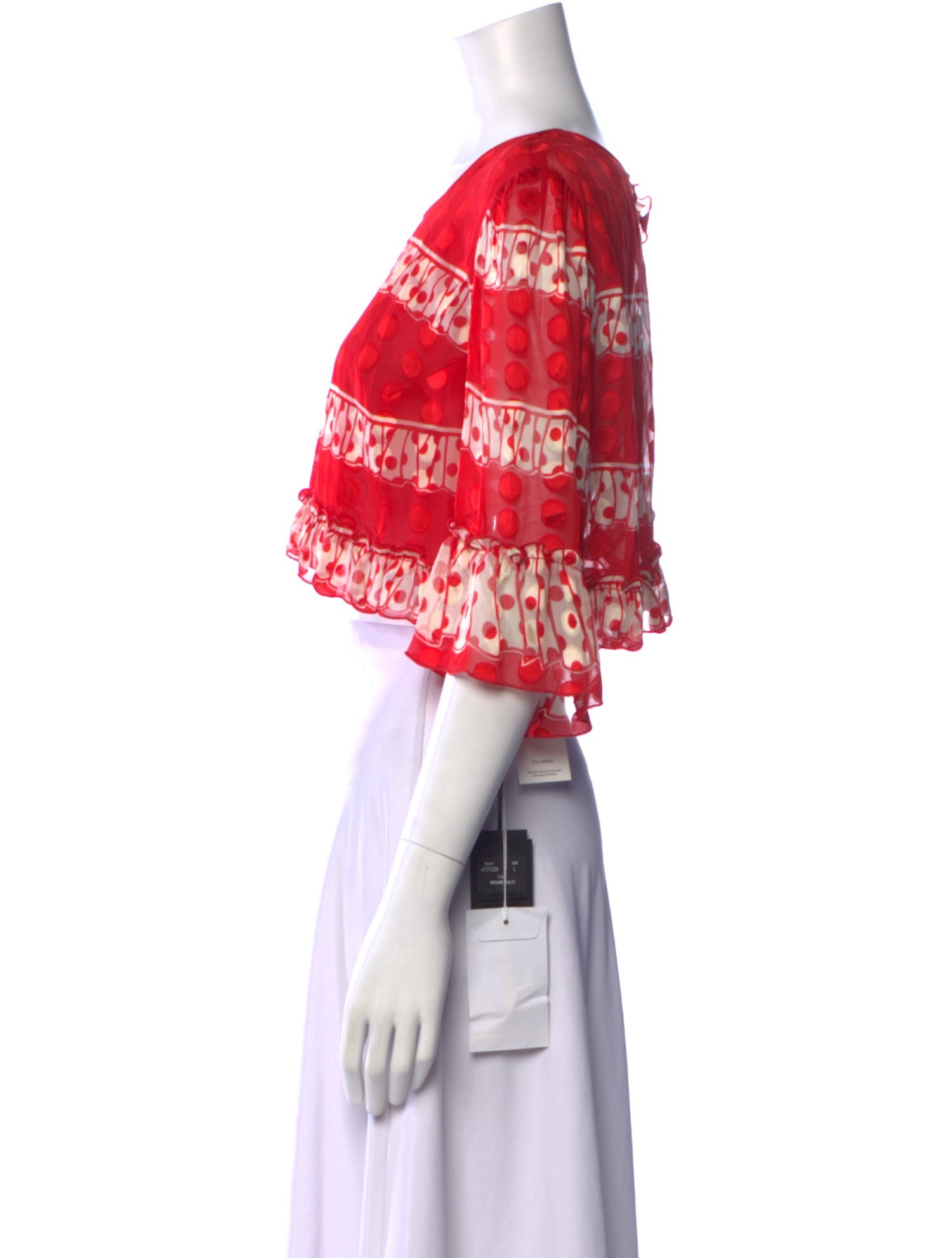 Anna Sui 2017 Silk Crop Top w/ Tags