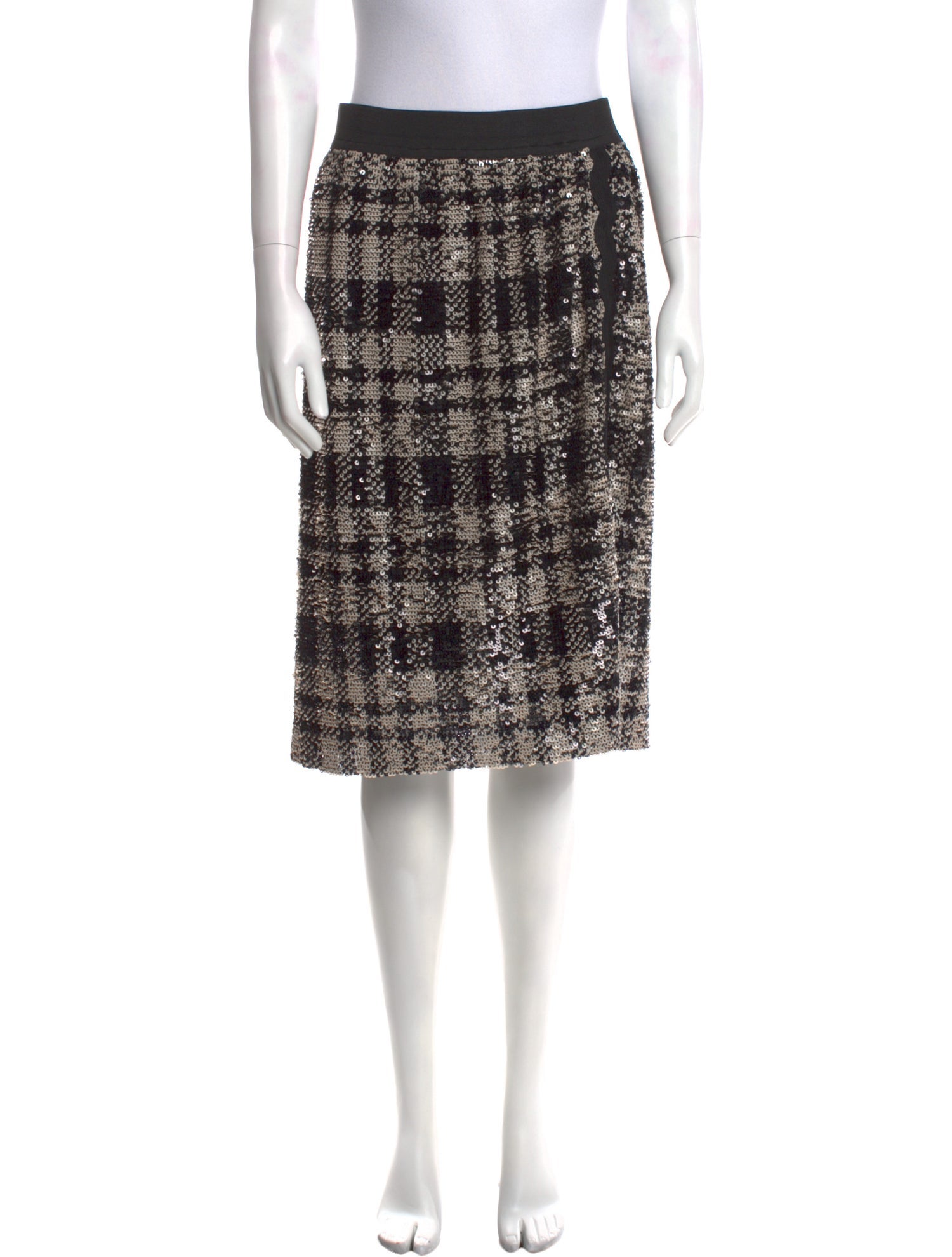 Anna Sui Tweed Pattern Knee-Length Skirt