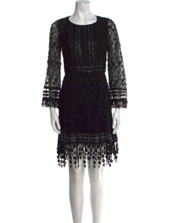 Anna Sui Lace Pattern Knee-Length Dress