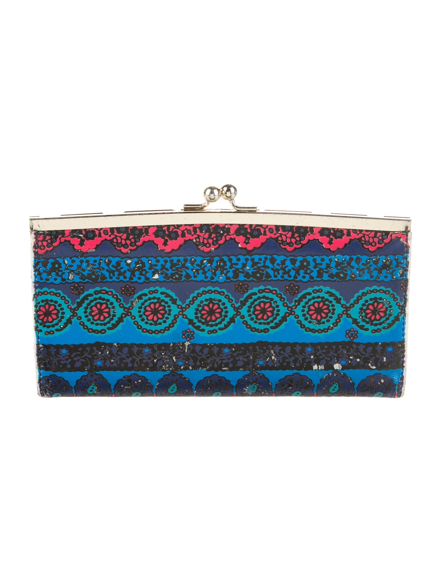 Anna Sui Leather Printed French Purse