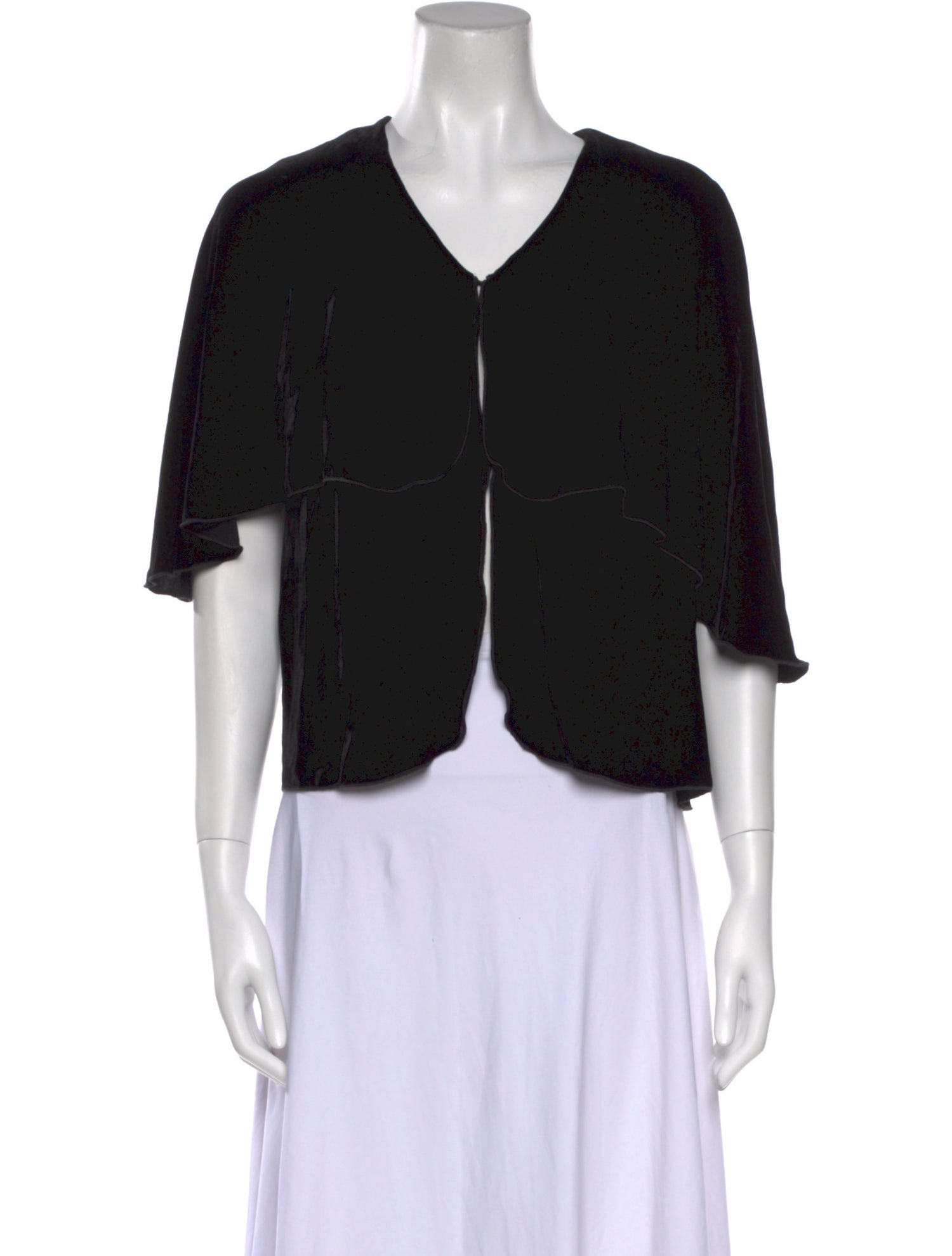 Anna Sui V-Neck Three-Quarter Sleeve Crop Top w/ Tags
