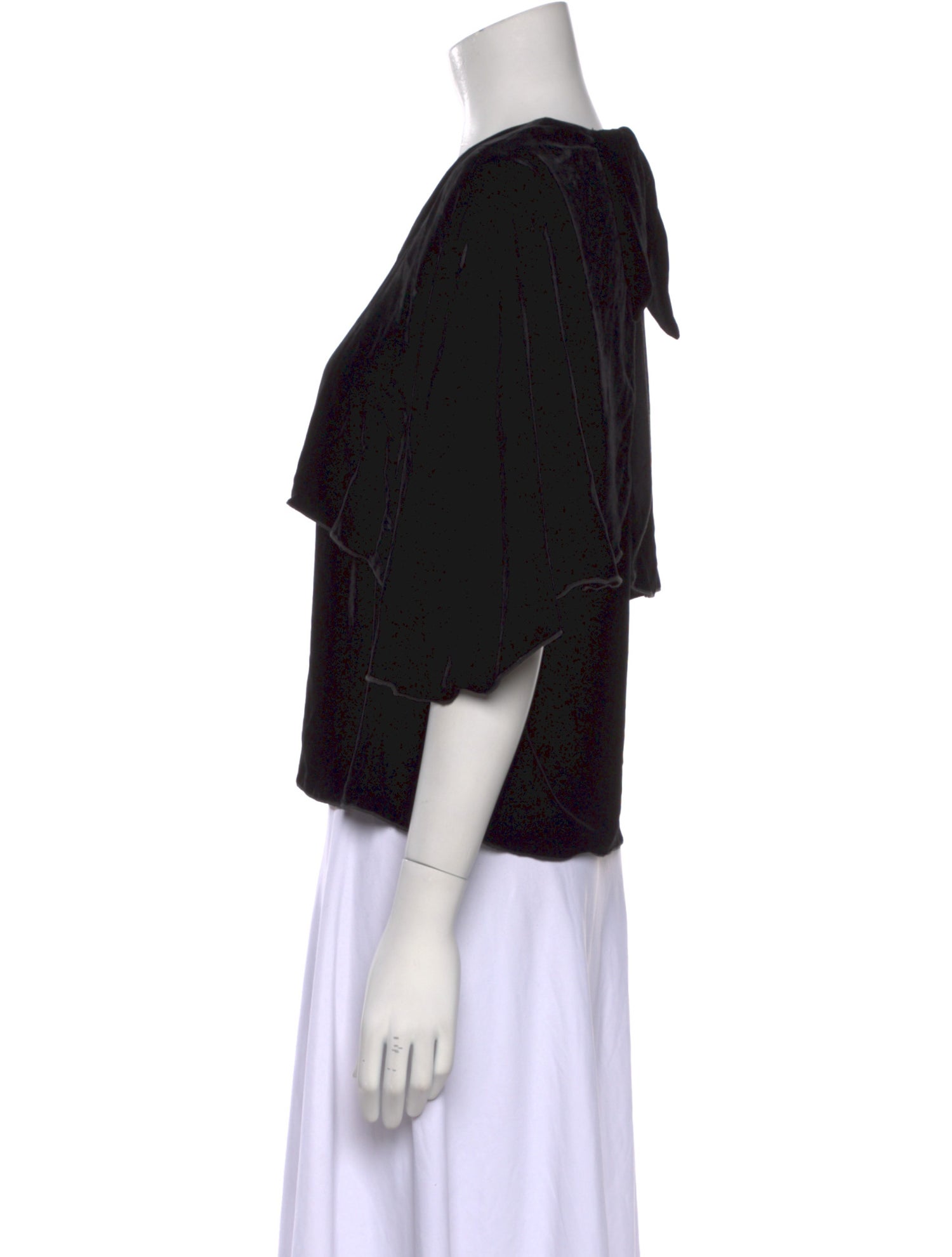 Anna Sui V-Neck Three-Quarter Sleeve Crop Top w/ Tags