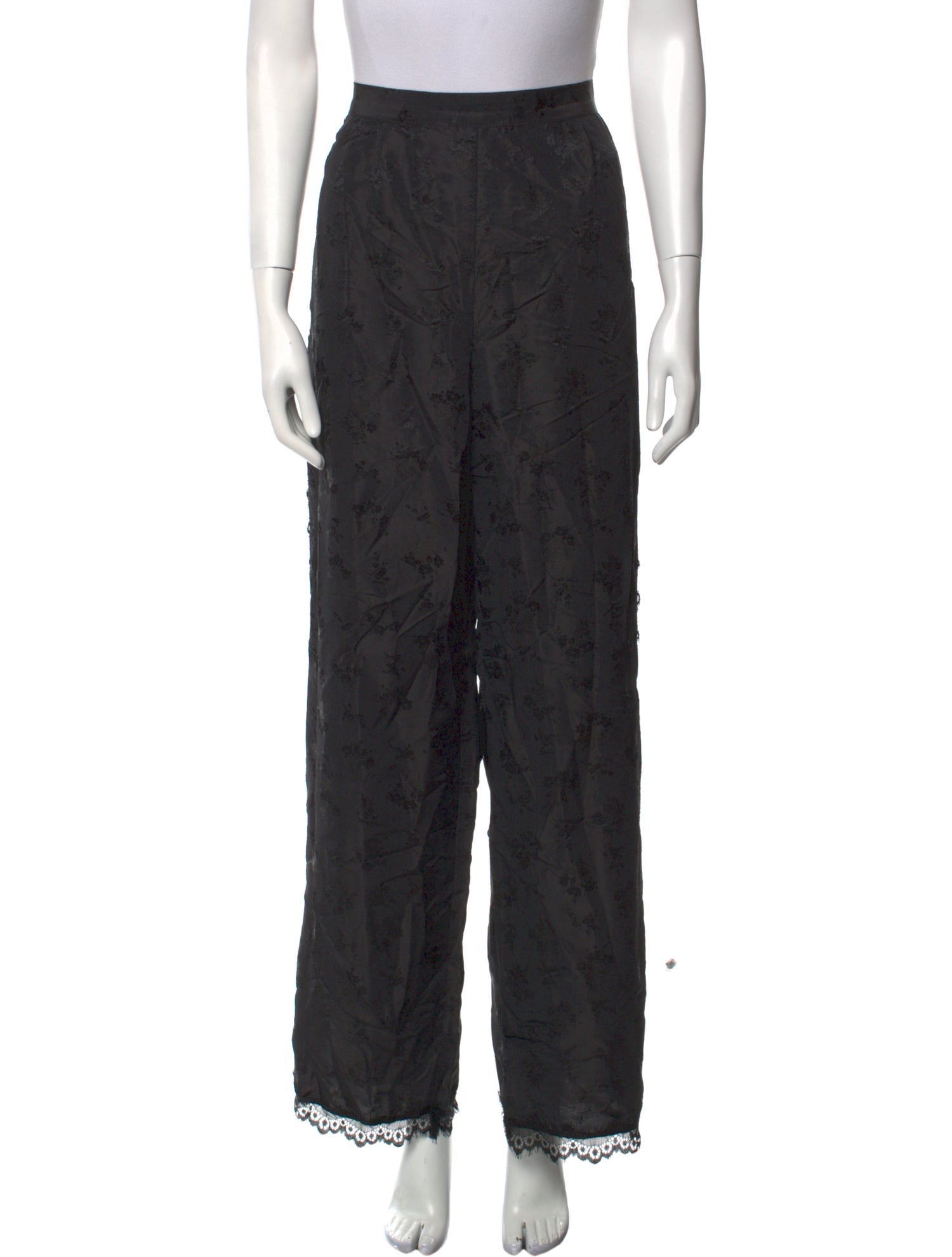 Anna Sui Floral Print Wide Leg Pants