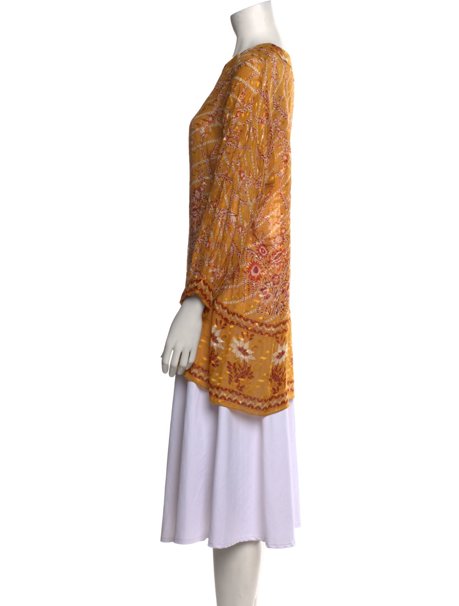 Anna Sui Silk Printed Tunic