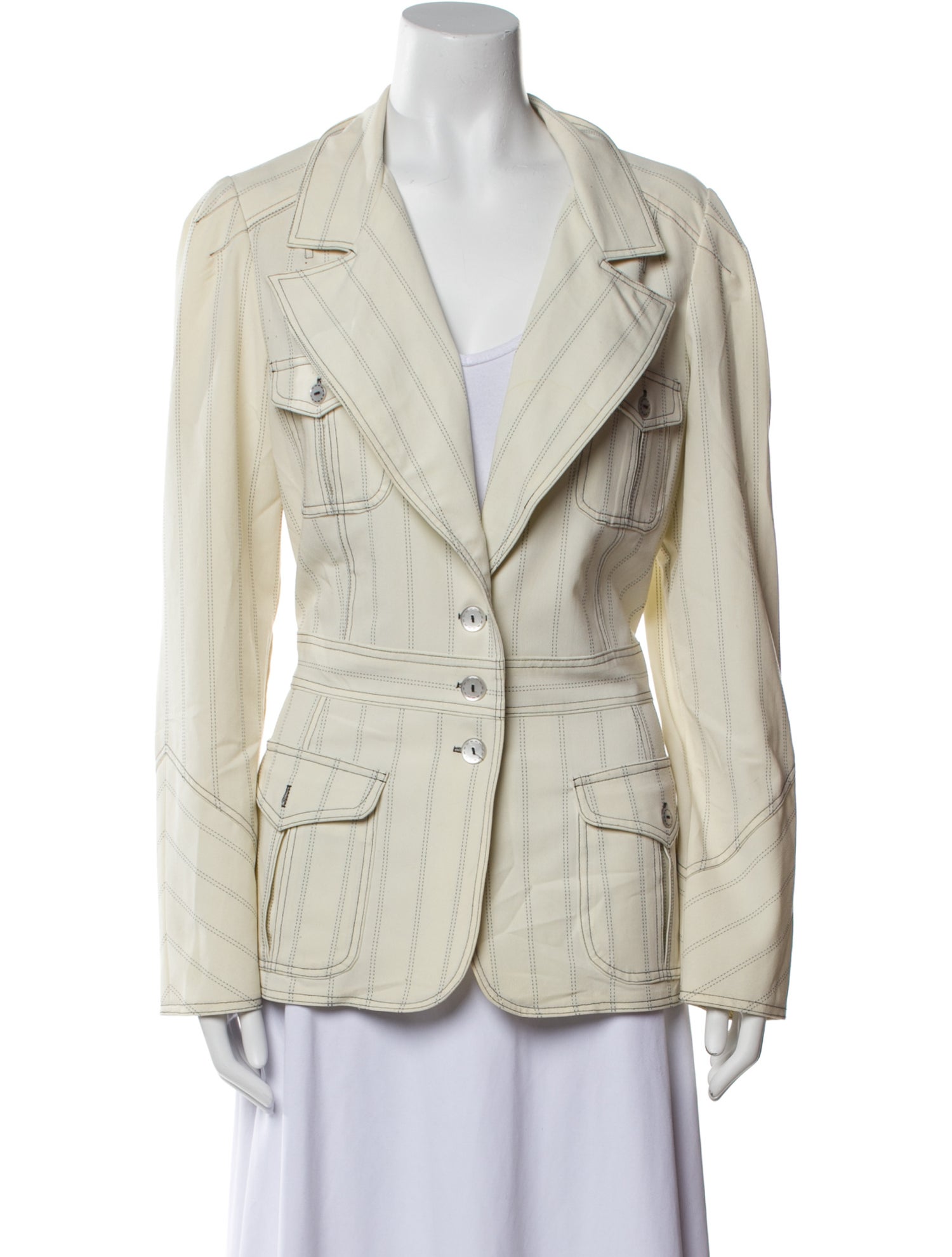 Anna Sui Plaid Print Blazer