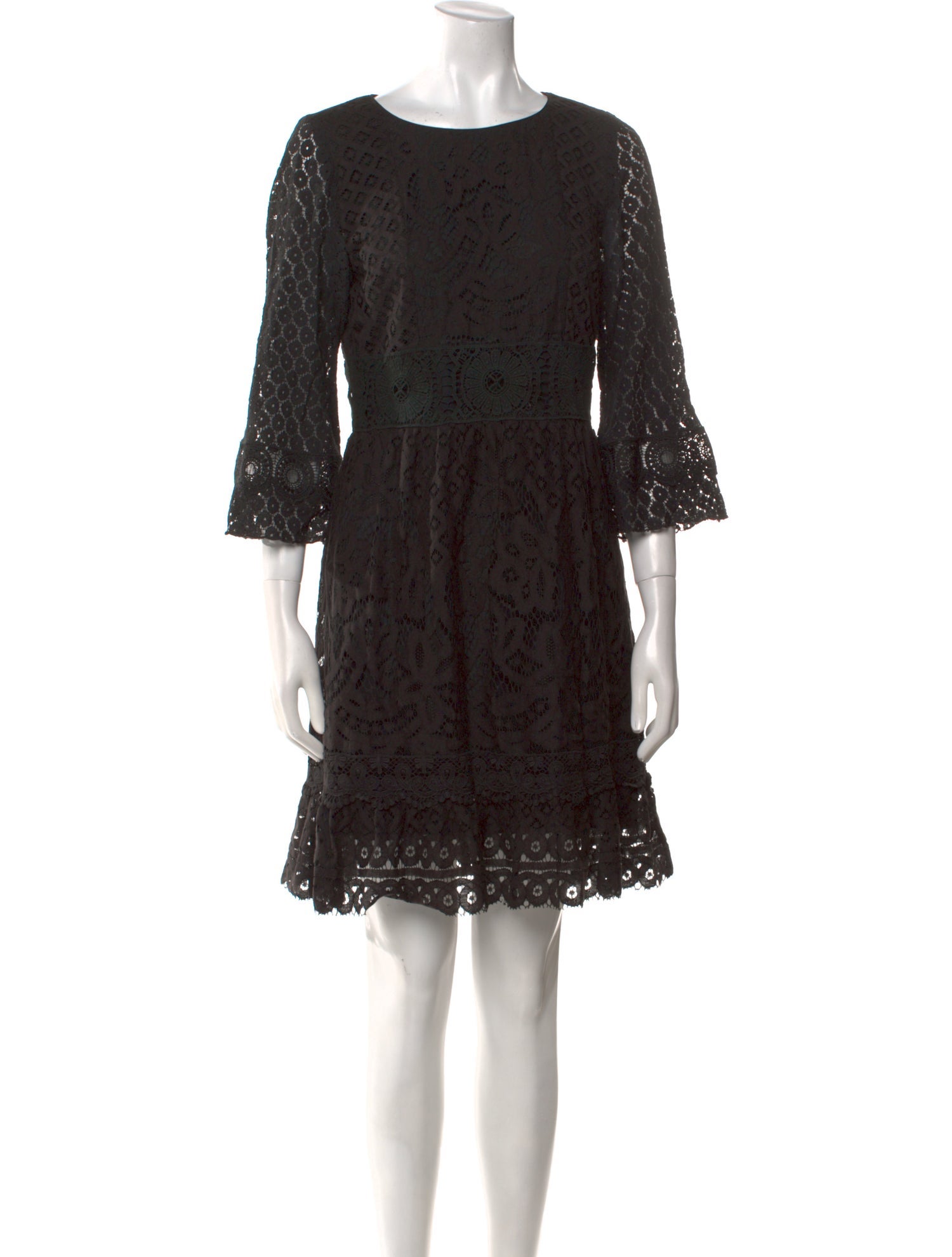 Anna Sui Lace Pattern Mini Dress