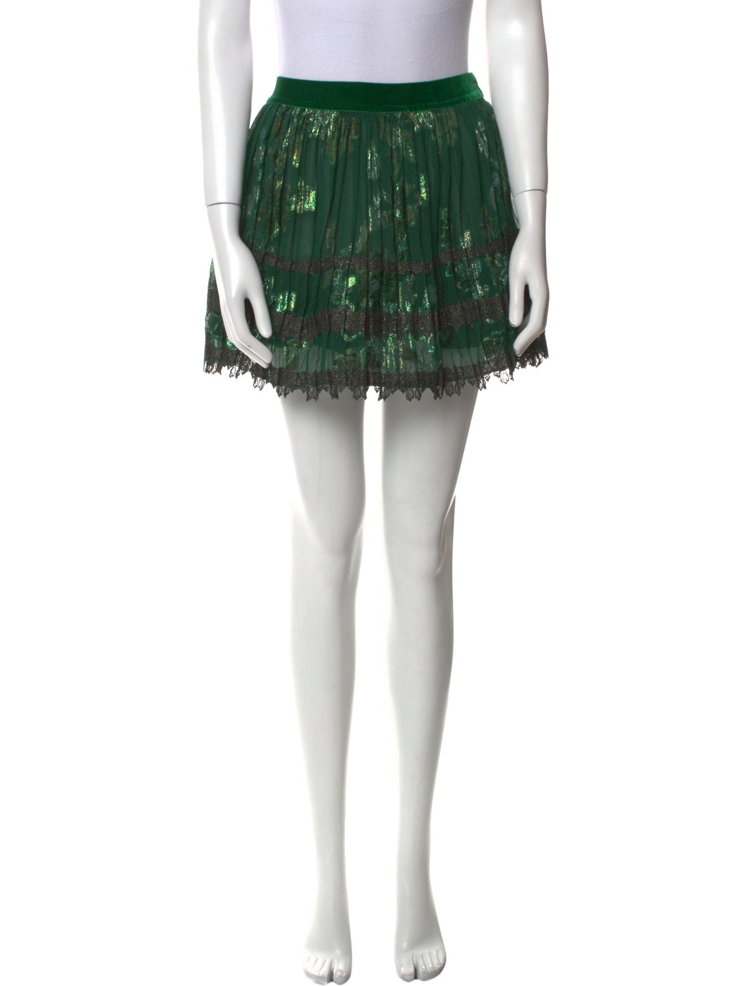 Anna Sui Lace Pattern Mini Skirt