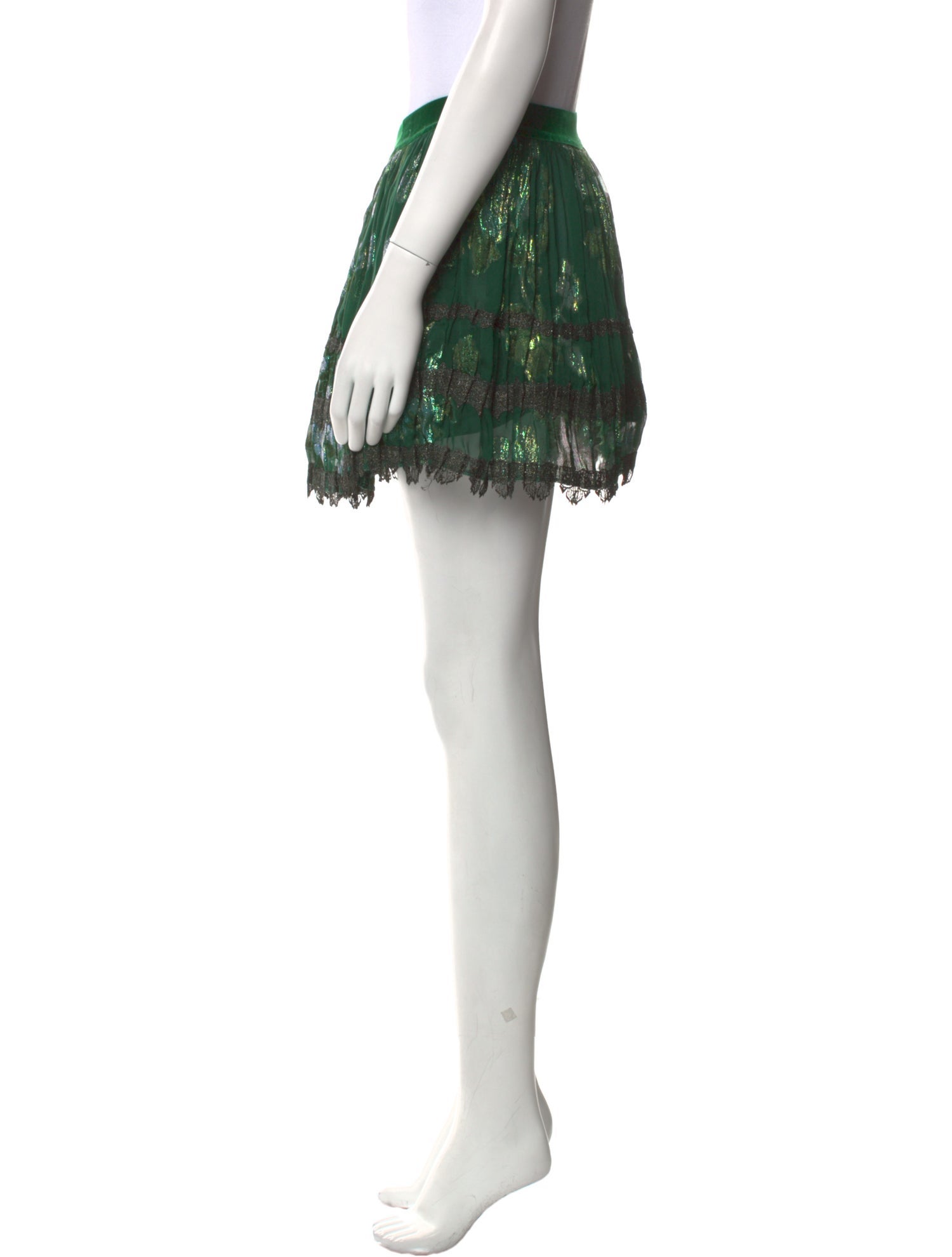 Anna Sui Lace Pattern Mini Skirt