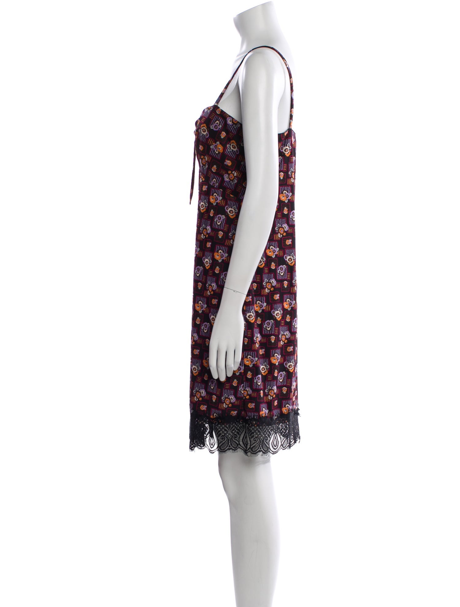 Anna Sui Floral Print Knee-Length Dress