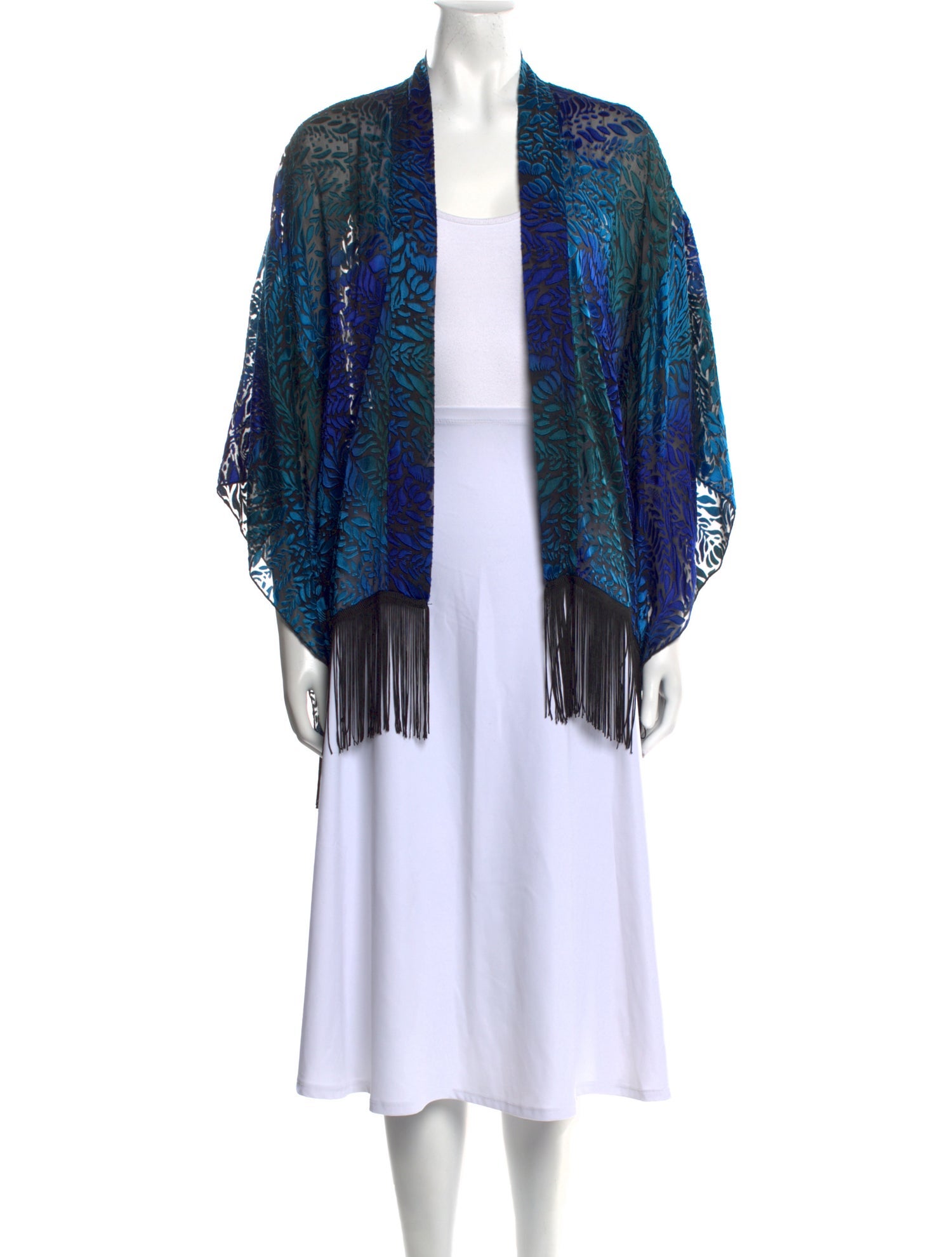 Anna Sui Printed Open Front Sweater