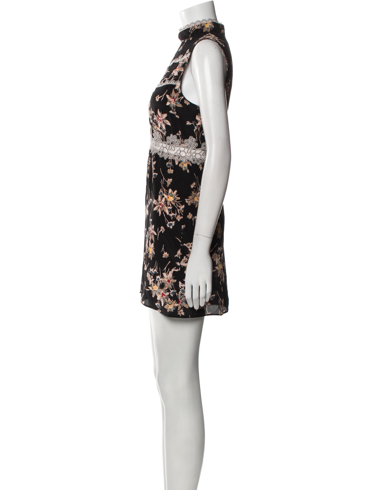 Anna Sui Floral Print Mini Dress
