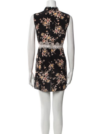 Anna Sui Floral Print Mini Dress