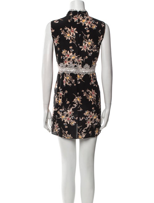 Anna Sui Floral Print Mini Dress