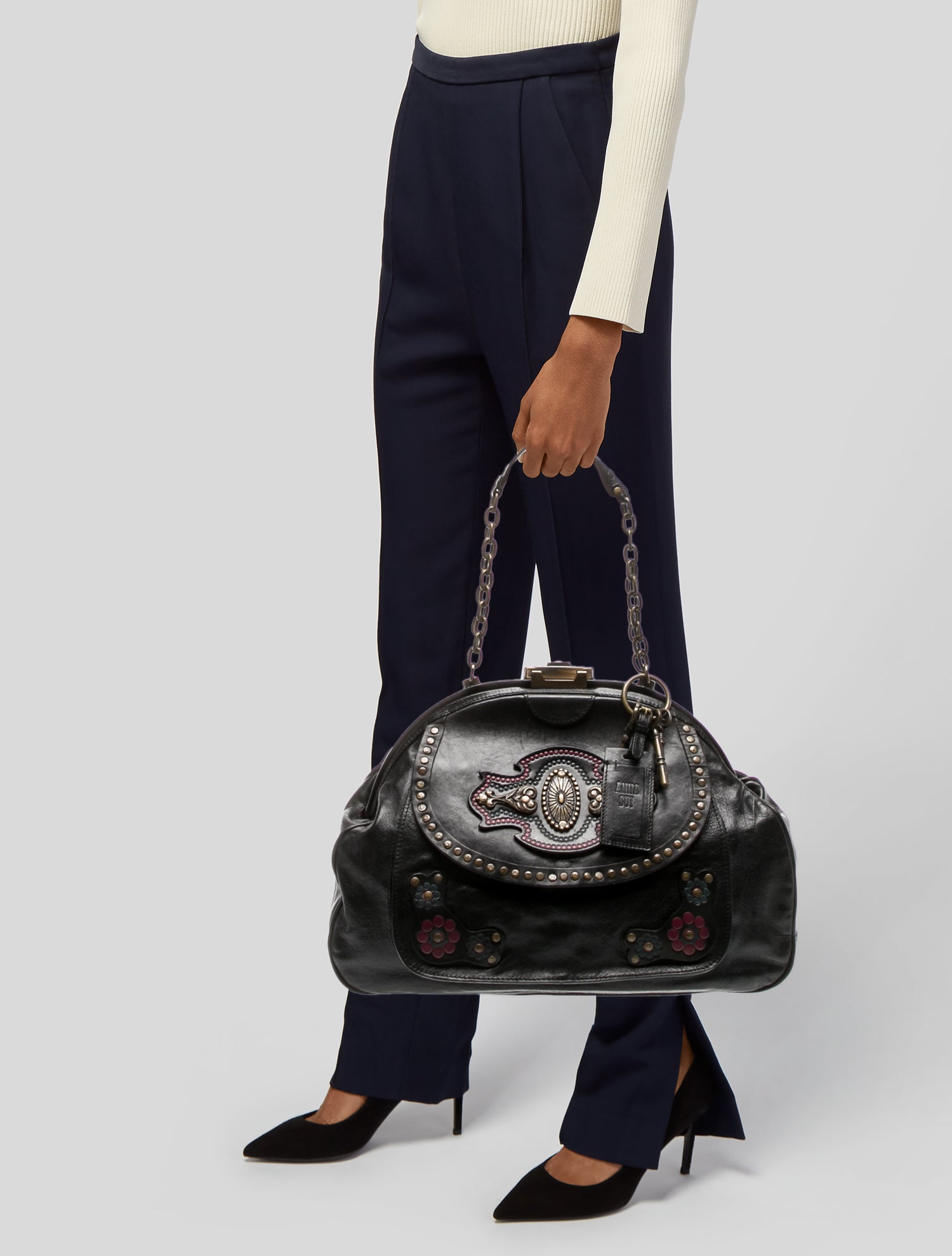 Anna Sui Leather Shoulder Bag