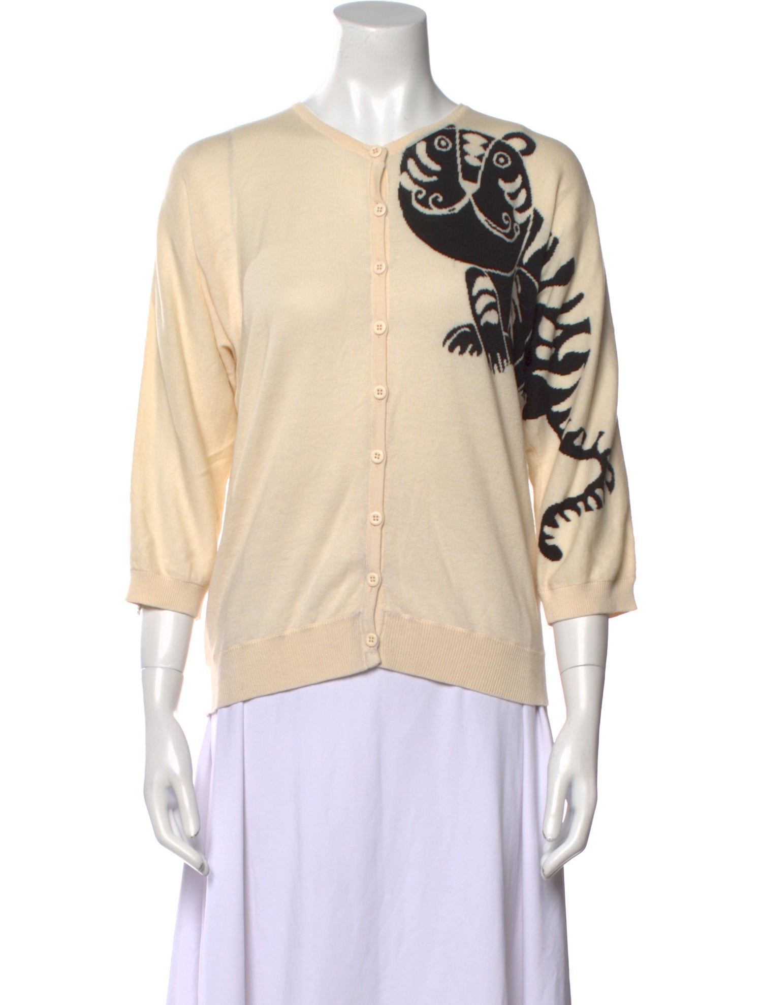 Anna Sui Graphic Print Crew Neck Sweater