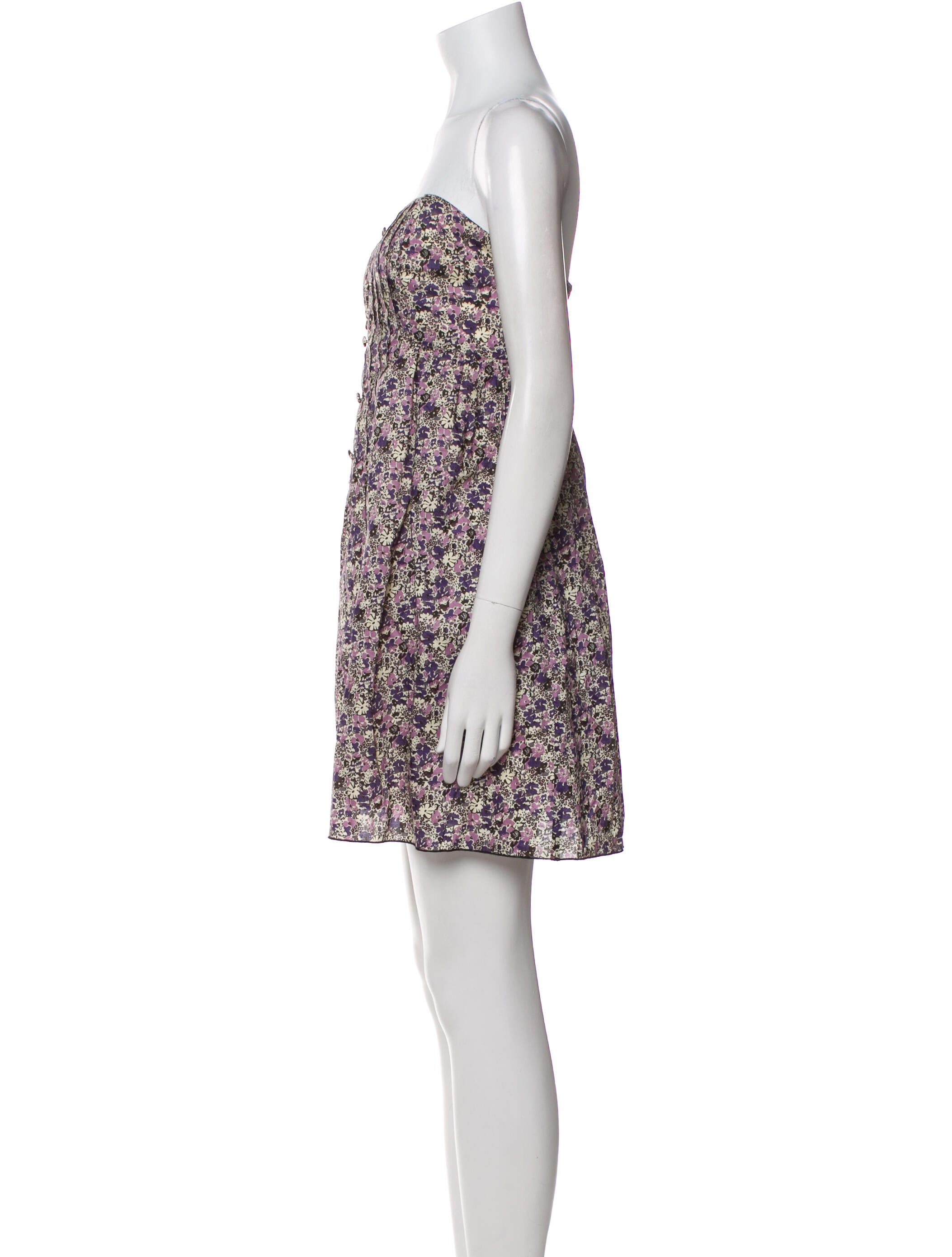 Anna Sui Floral Print Mini Dress