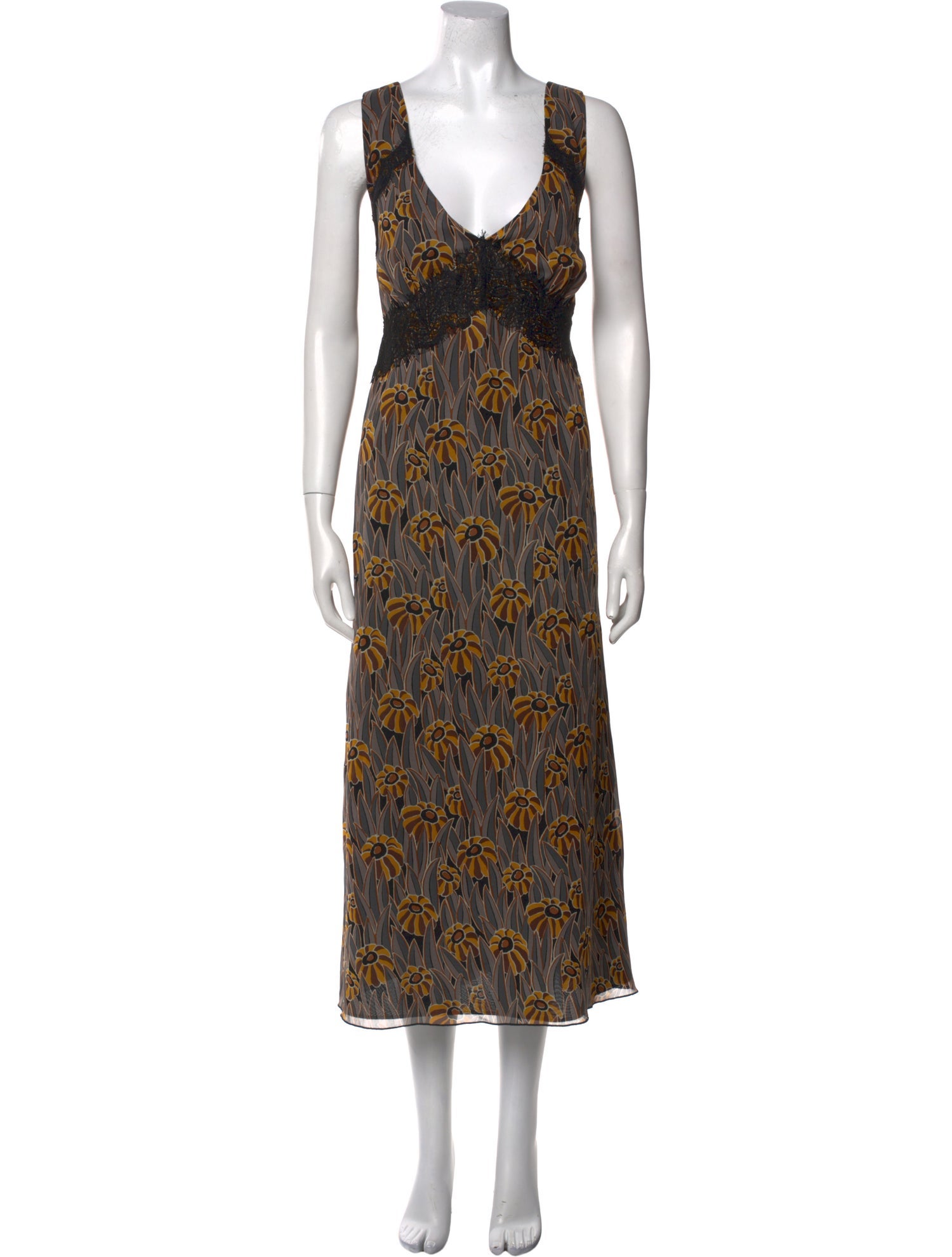 Anna Sui Printed Long Dress