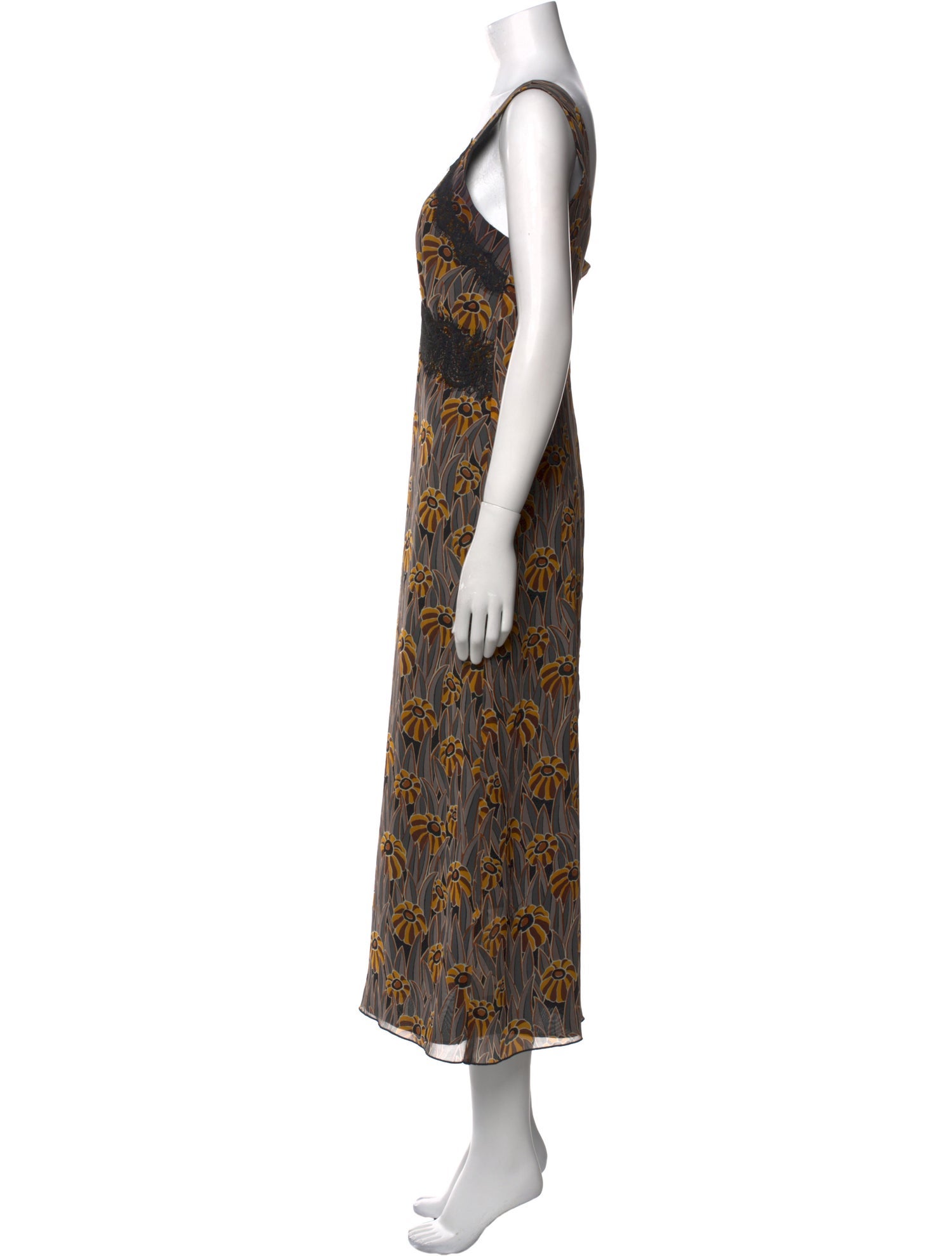 Anna Sui Printed Long Dress
