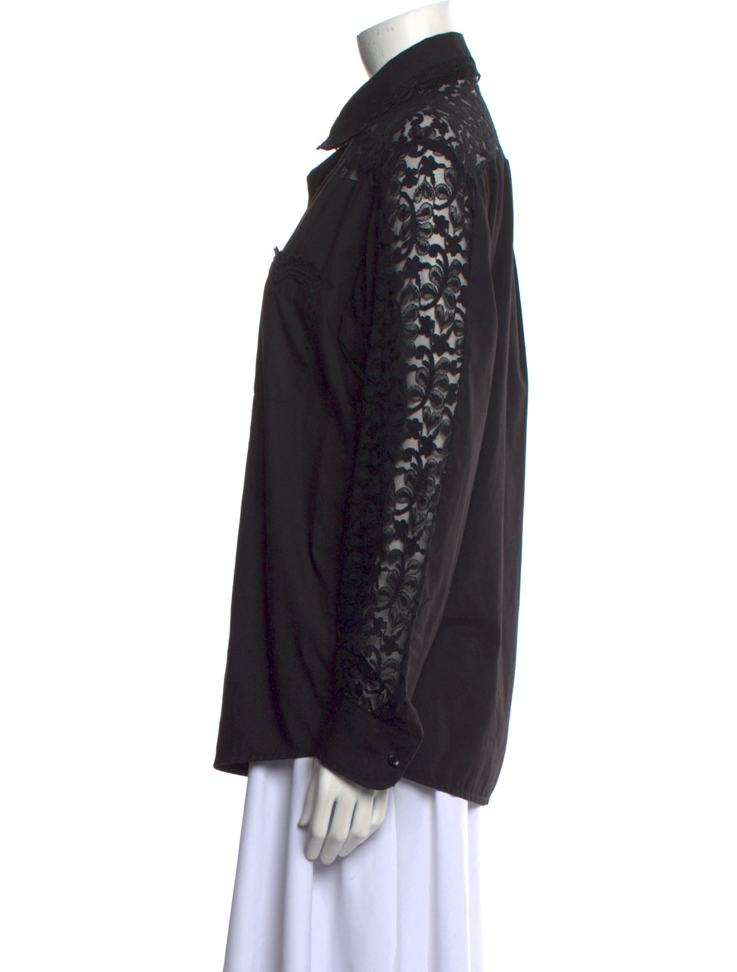 Anna Sui Long Sleeve Button-Up Top