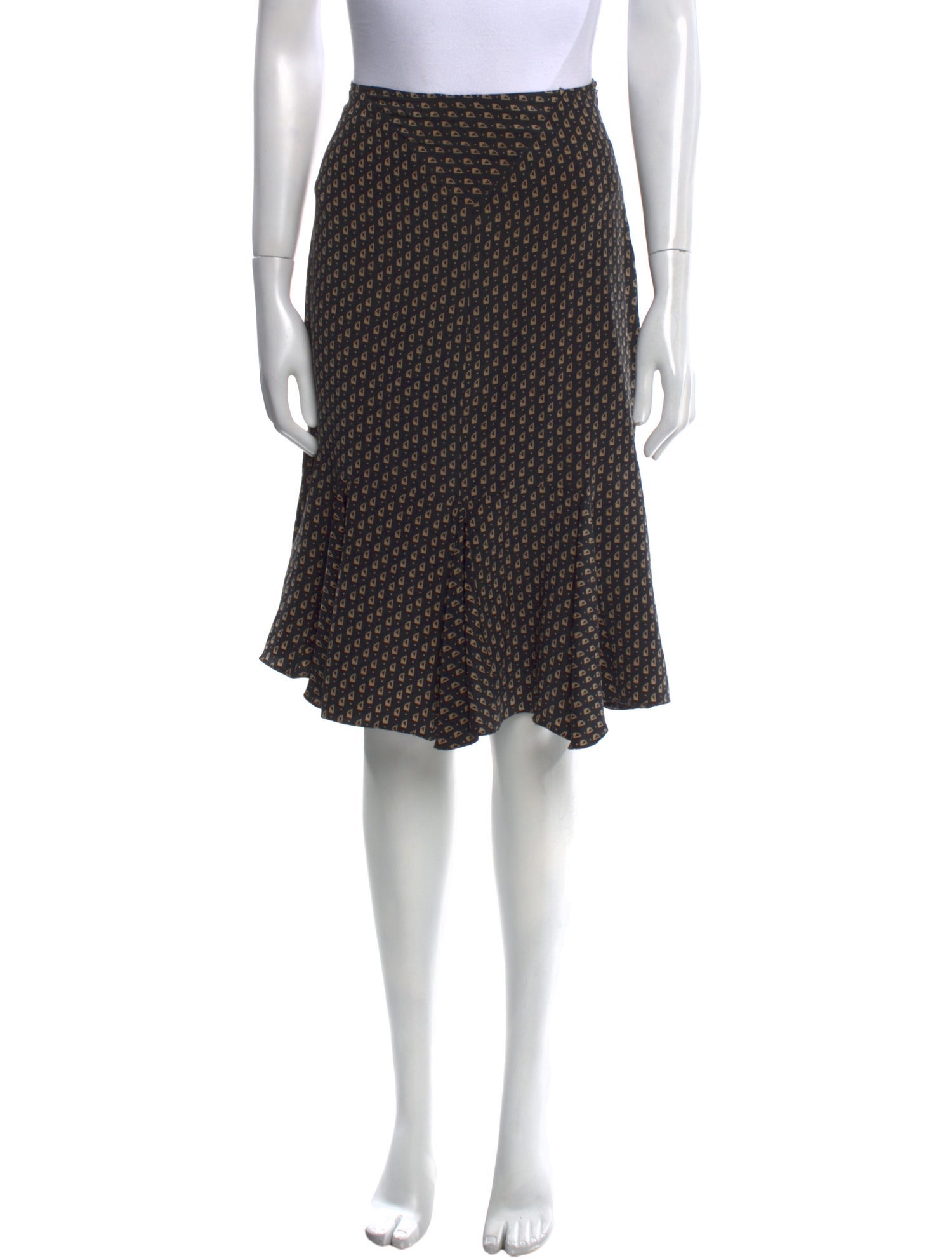 Anna Sui Silk Knee-Length Skirt