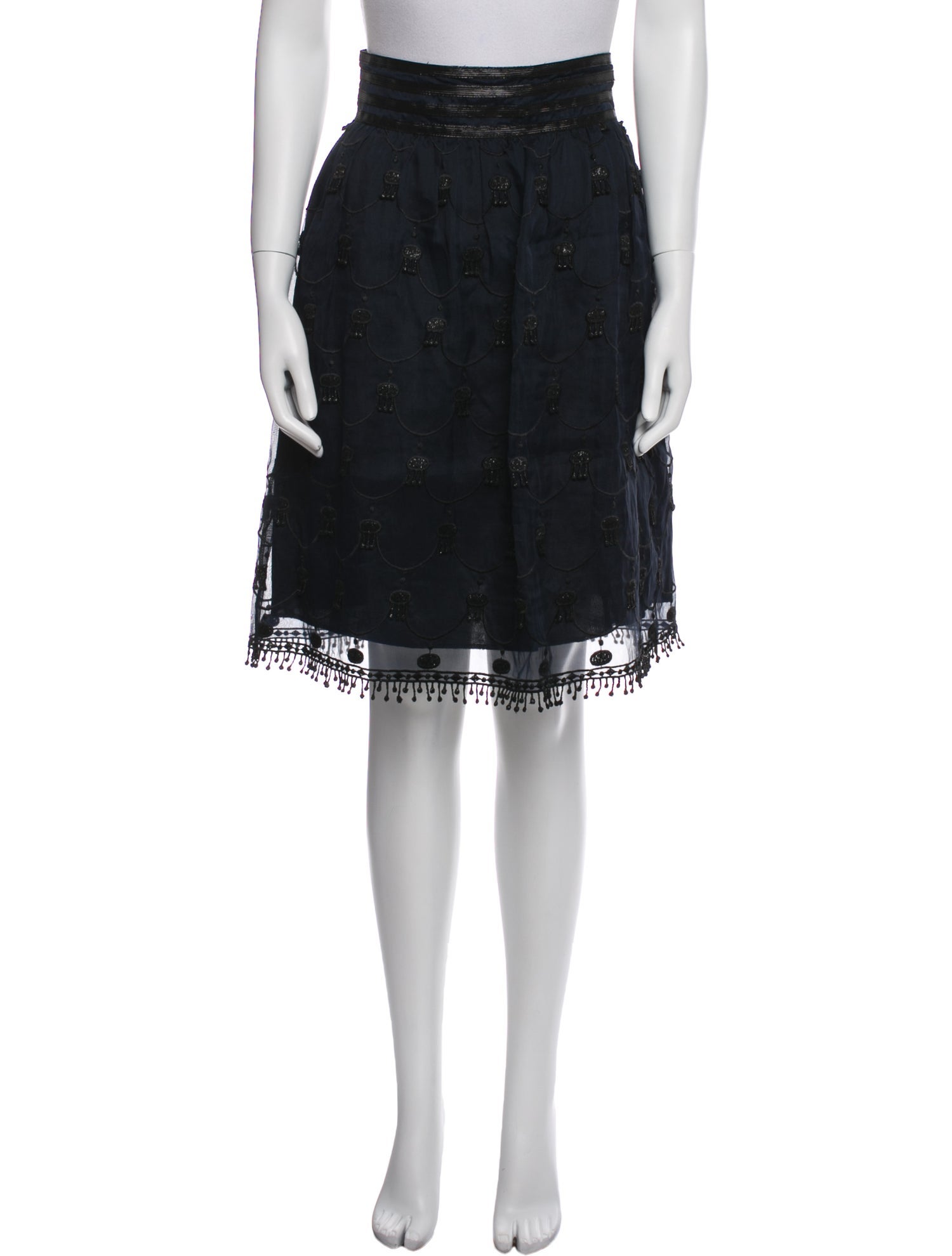 Anna Sui Silk Knee-Length Skirt