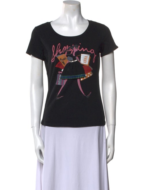 Anna Sui Graphic Print Crew Neck T-Shirt