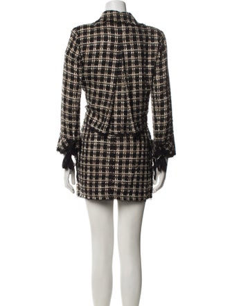 Anna Sui Tweed Tweed Pattern Skirt Suit