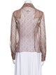 Anna Sui for Anthropologie Silk Floral Print Button-Up Top