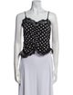 Anna Sui Polka Dot Print Square Neckline Crop Top
