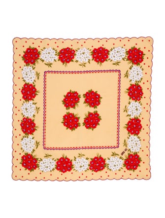 Anna Sui Floral Print Scarf