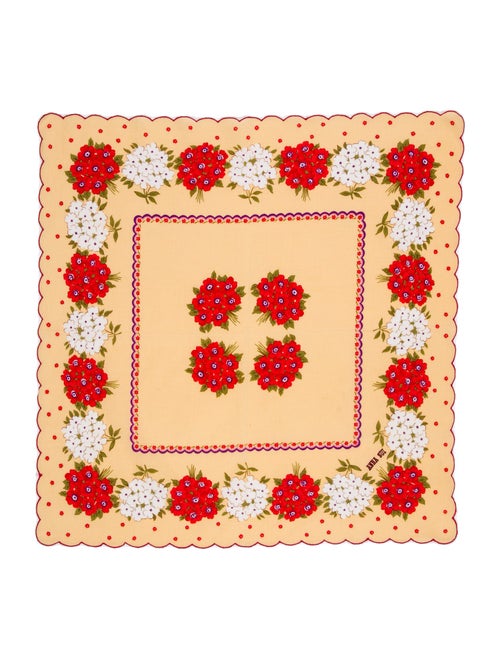 Anna Sui Floral Print Scarf