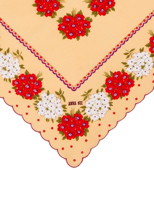 Anna Sui Floral Print Scarf