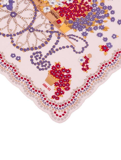 Anna Sui Floral Print Scarf
