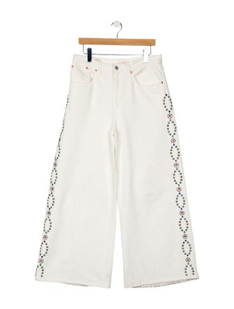 Anna Sui High-Rise Wide Leg Jeans
