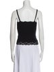 Anna Sui Square Neckline Sleeveless Crop Top