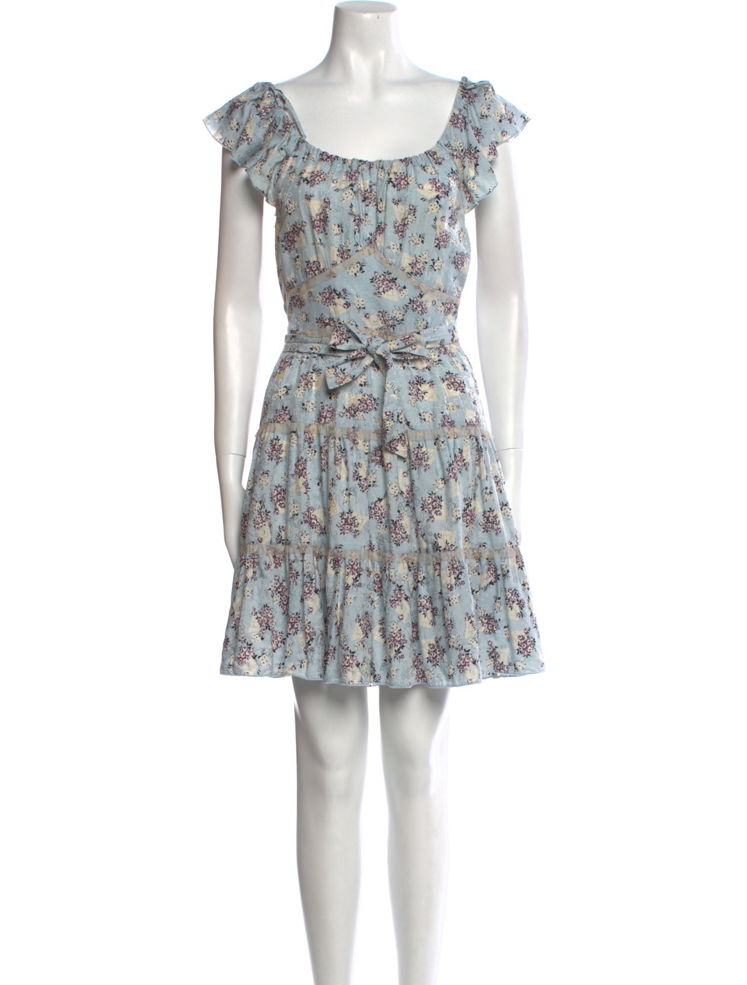 Anna Sui Floral Print Knee-Length Dress