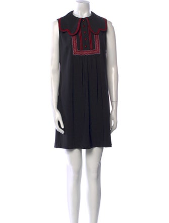 Anna Sui Crew Neck Mini Dress