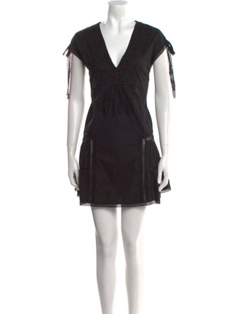 Anna Sui V-Neck Mini Dress