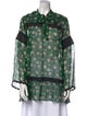 Anna Sui Silk Floral Print Blouse